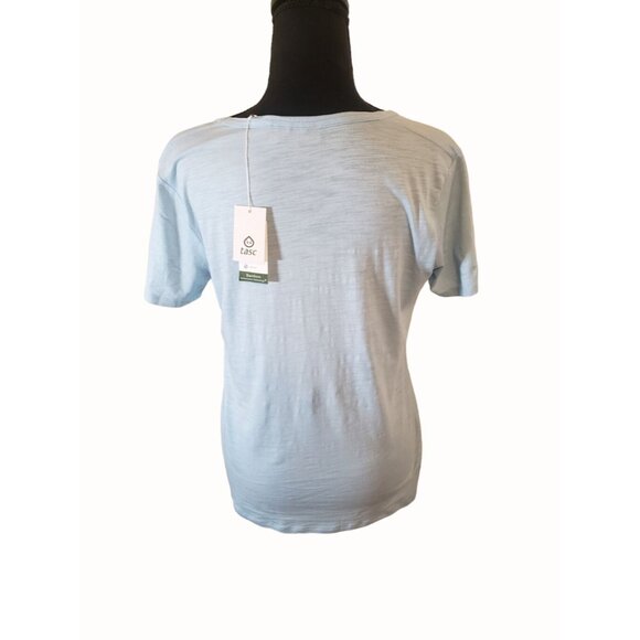 tasc Performance St. Charles V-Neck Bamboo T-Shirt Cool Blue Short Sleeve Small - Picture 5 of 6